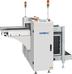 Professional fully automatic dual track magazine unloader LED touch screen Auto PCB loader and unloader SMEMA Interface